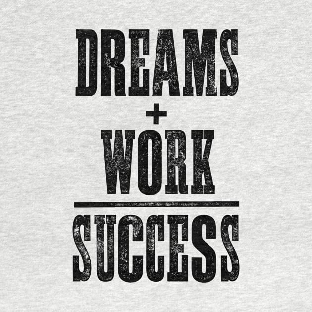 Dreams and Work equal Success by MotivatedType